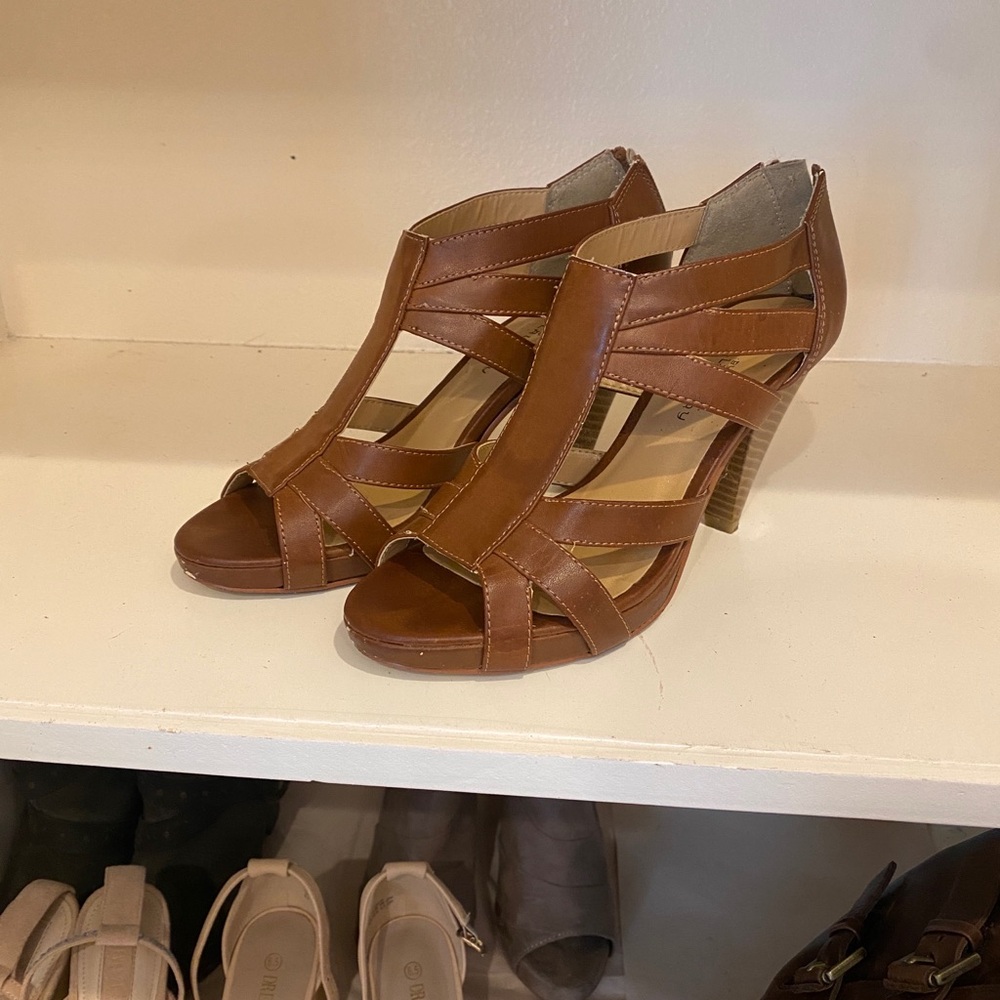 CL by Chinese Laundry Tan Strappy Heels